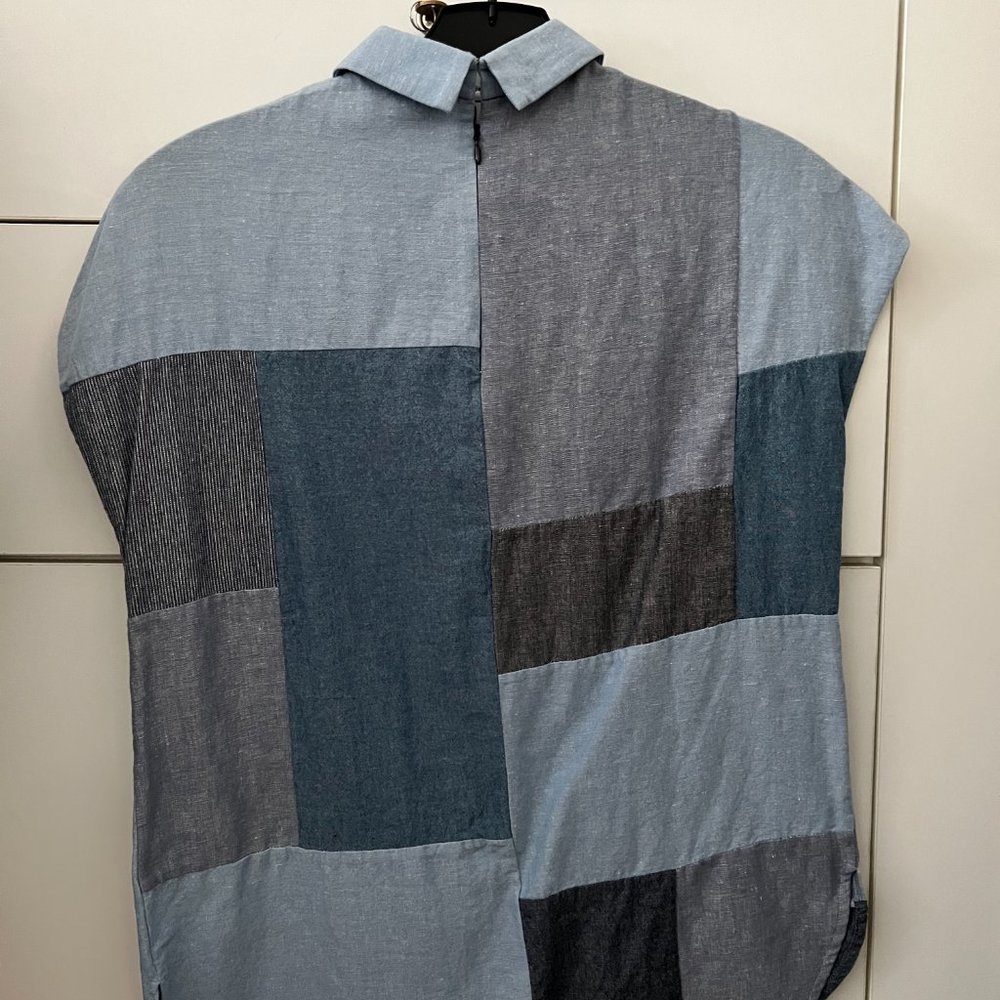 3.1 Philip Lim Patch Work Demin Top - image 3